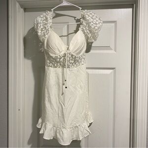 Girly white lace dress. Size small